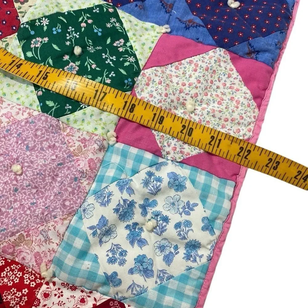 Multicolor Patchwork Small Quilt Doll Baby
